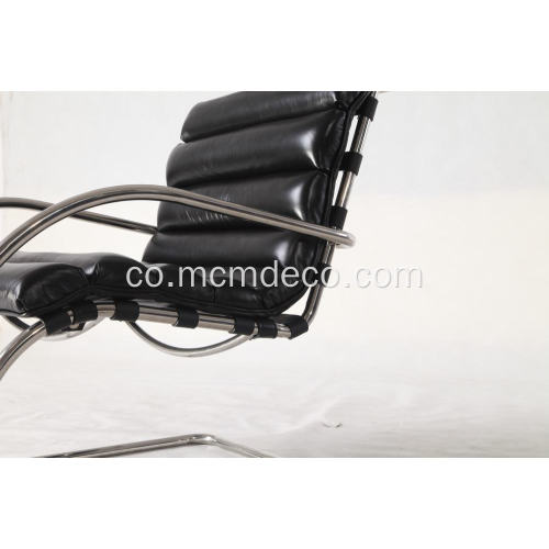 chaise longue Mr cuir noir